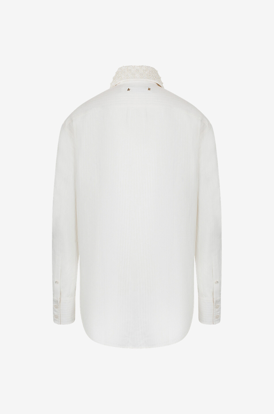 Chemise en jacquard de soie mélangée et perles Batilda Boyfriend