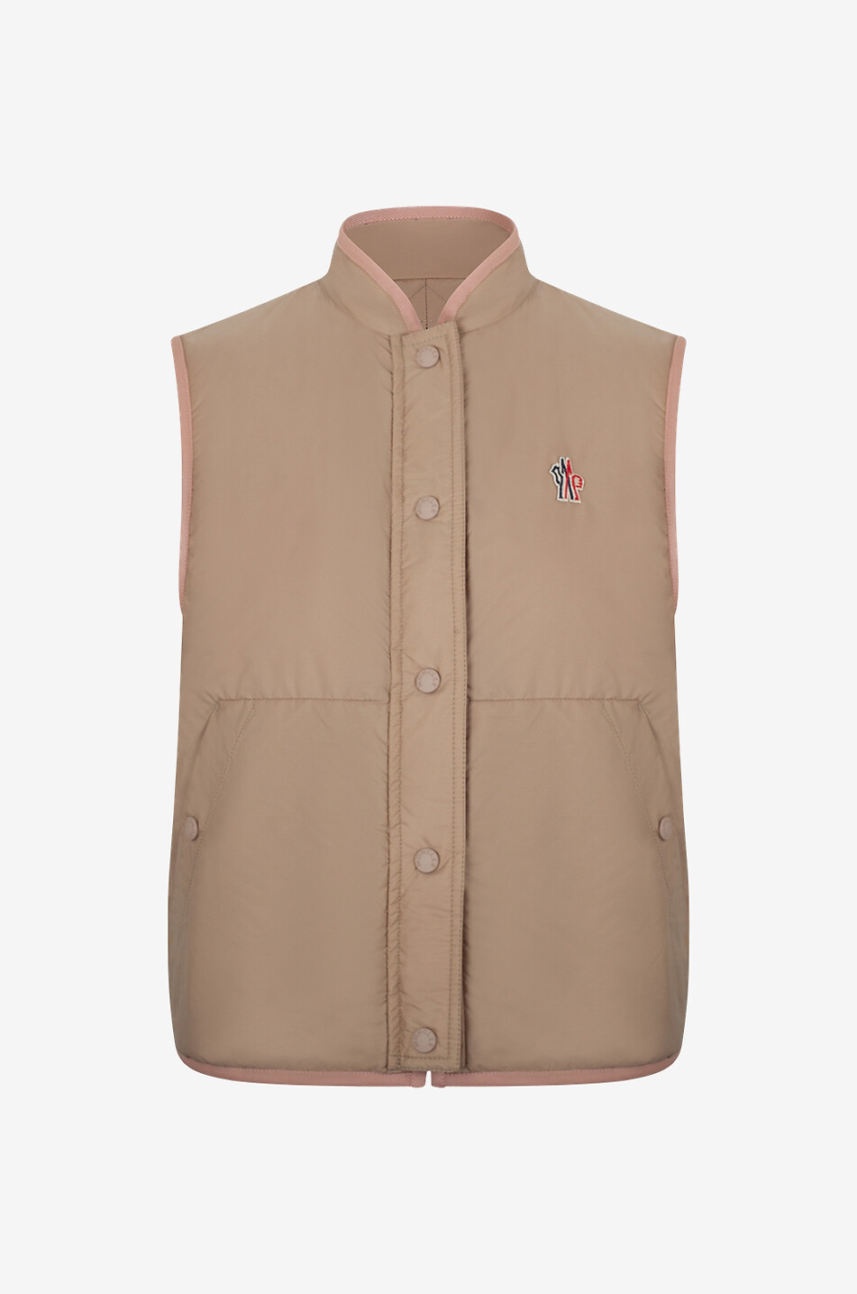 MONCLER GRENOBLE Gilet réversible en polaire High-Loft et nylon Femme ROSE CLAIR 2