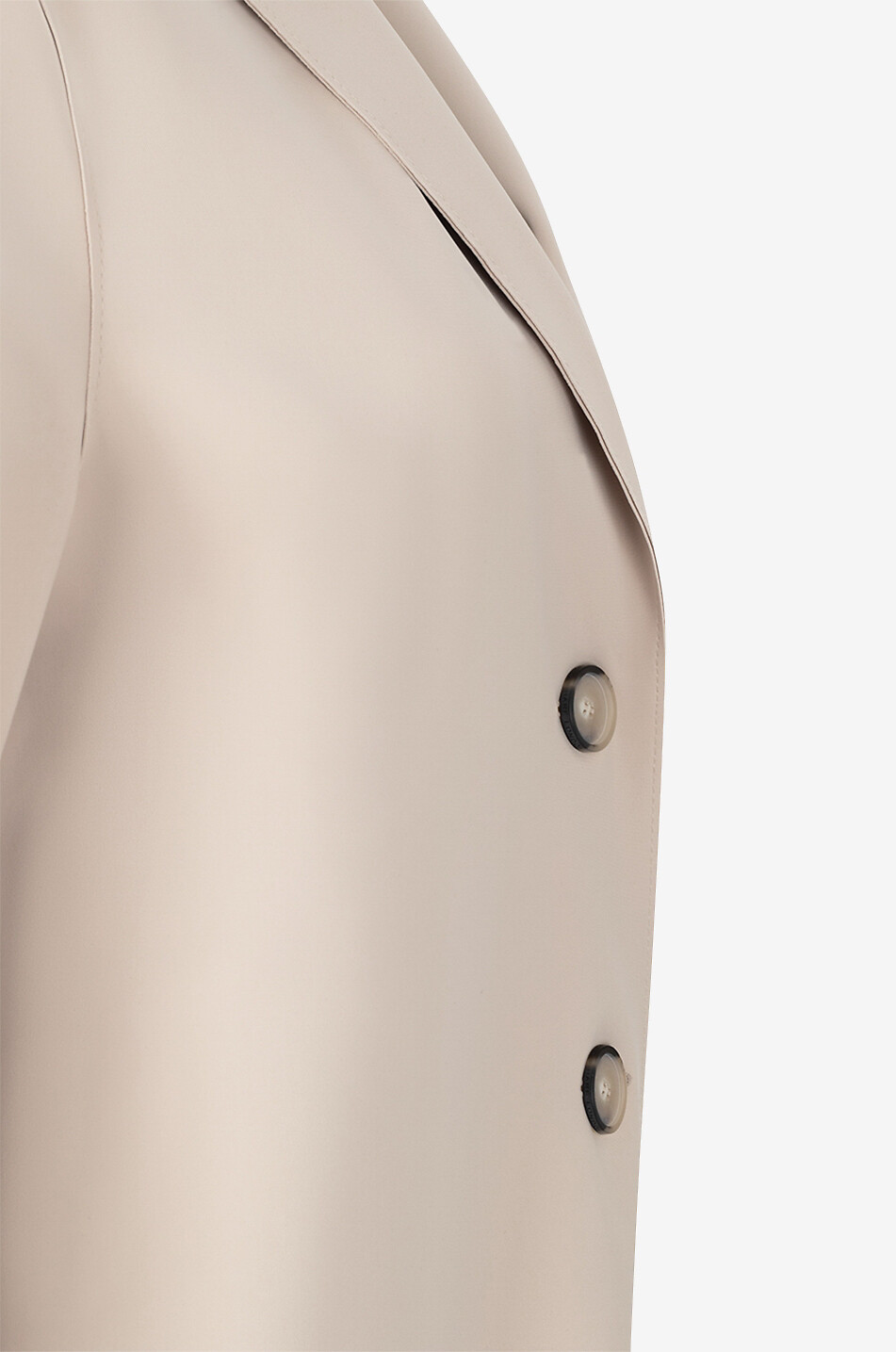 HARRIS WHARF Scuba neoprene three-quarter length coat Women BEIGE 3