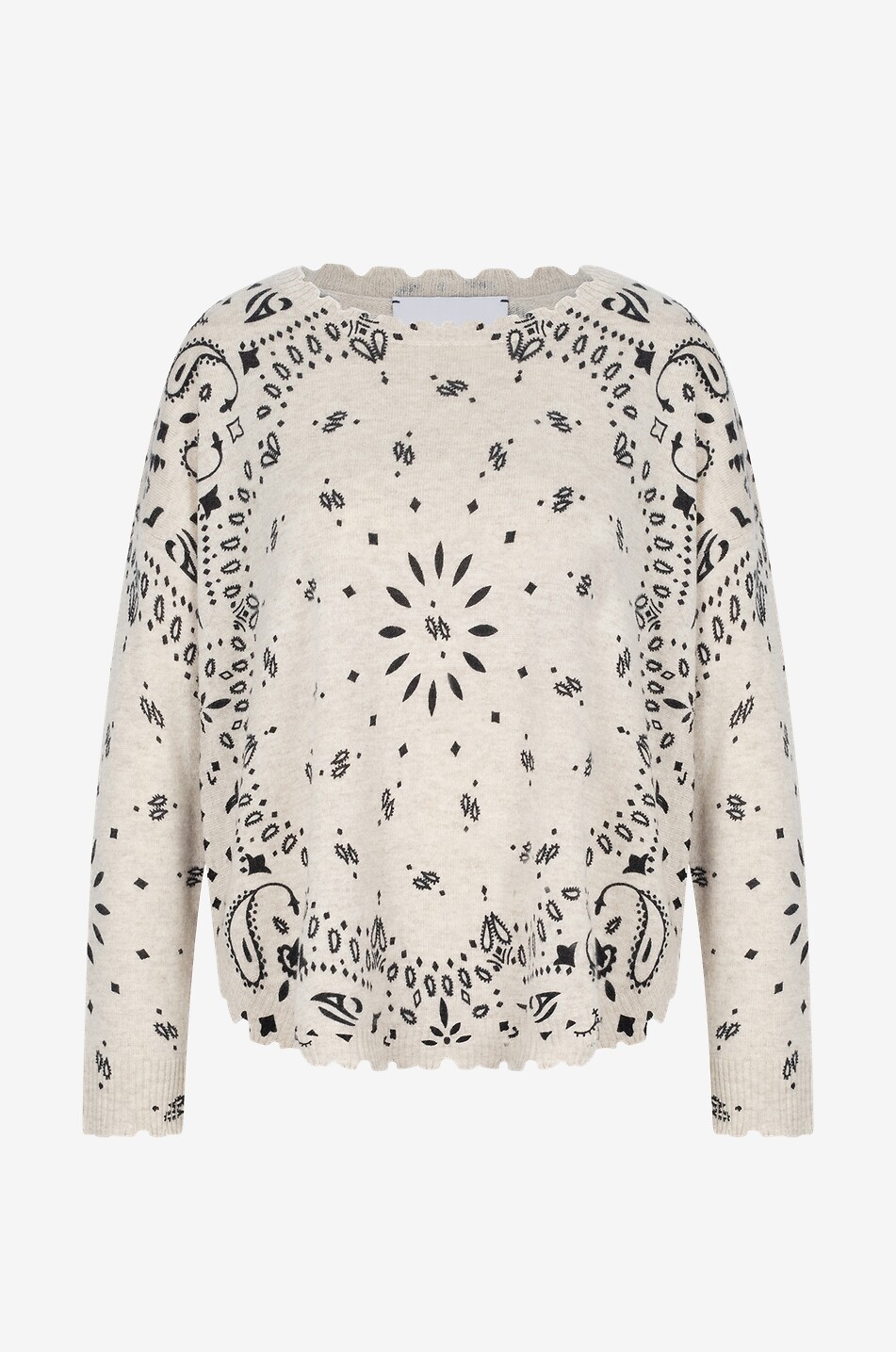 Pullover mit Rundhalsausschnitt aus Kaschmir Mela Bandana