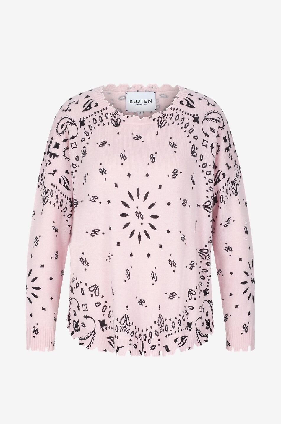 Pullover mit Rundhalsausschnitt aus Kaschmir Mela Bandana