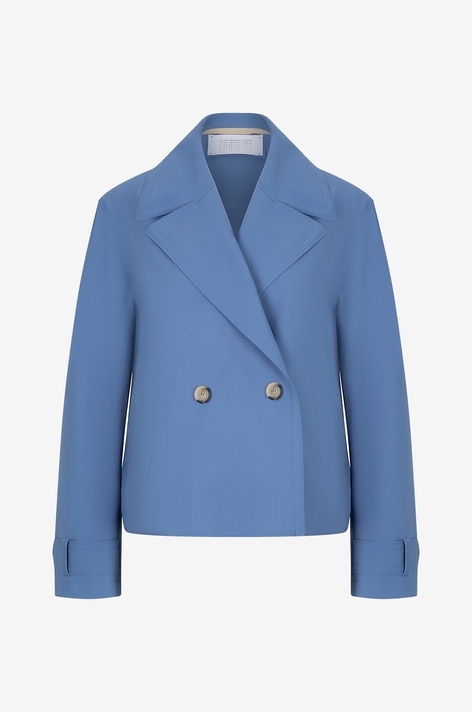 HARRIS WHARF Veste caban courte en néoprène Scuba Femme BLEU 1