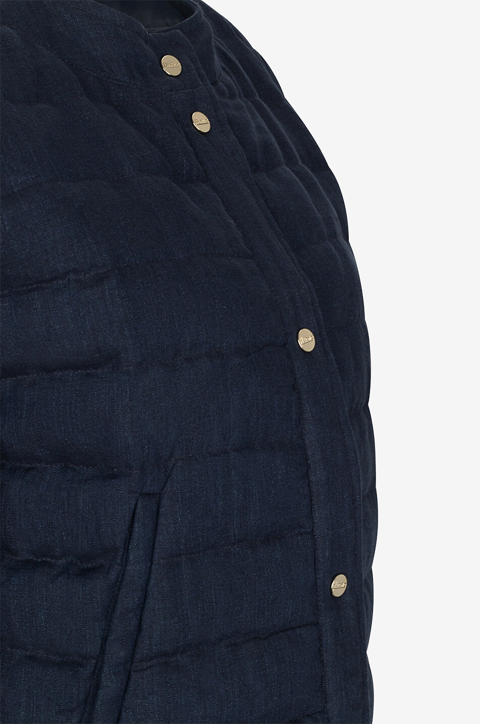 HERNO Doudoune trapèze légère en lin New Femme BLEU CLAIR 3