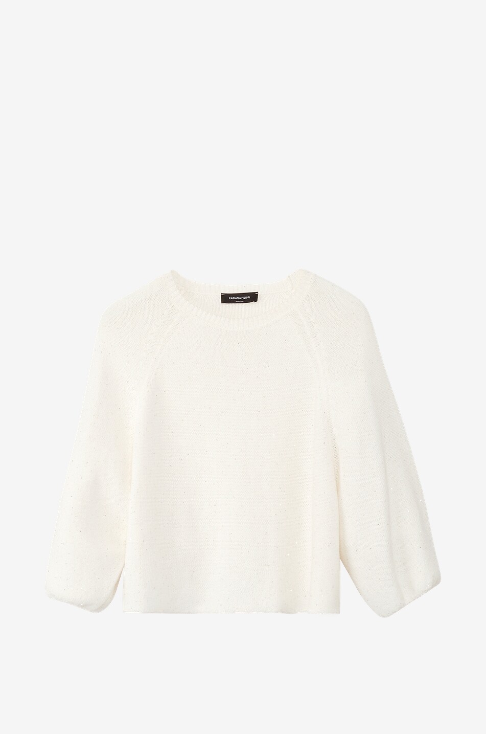 Pull boxy léger à manches 3/4 orné de sequins