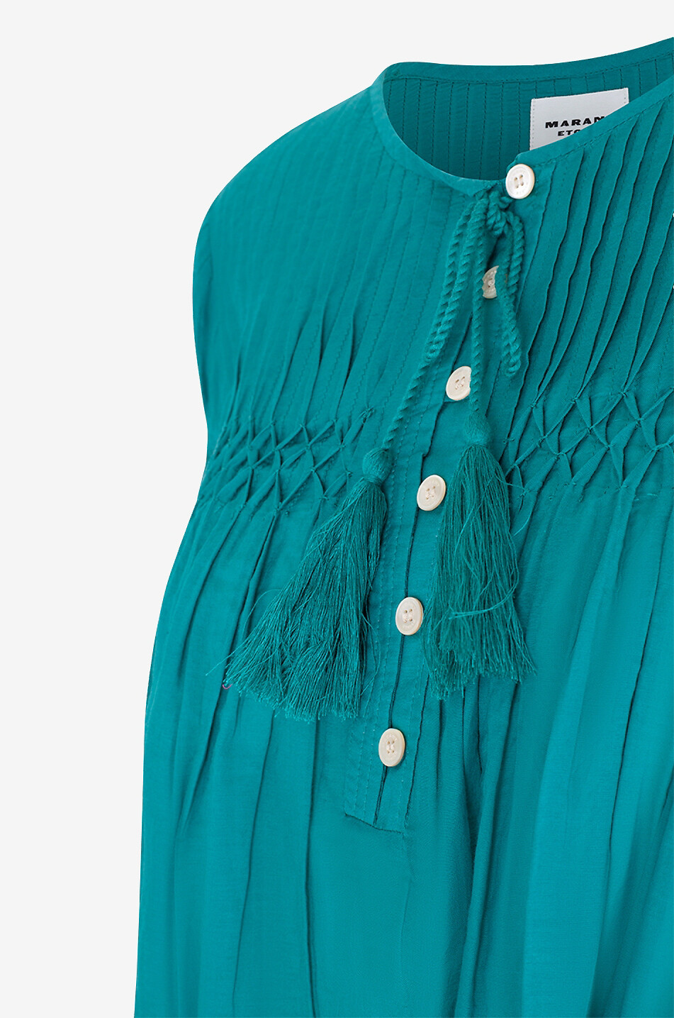 Axeliana cotton blend blouse with pintucks