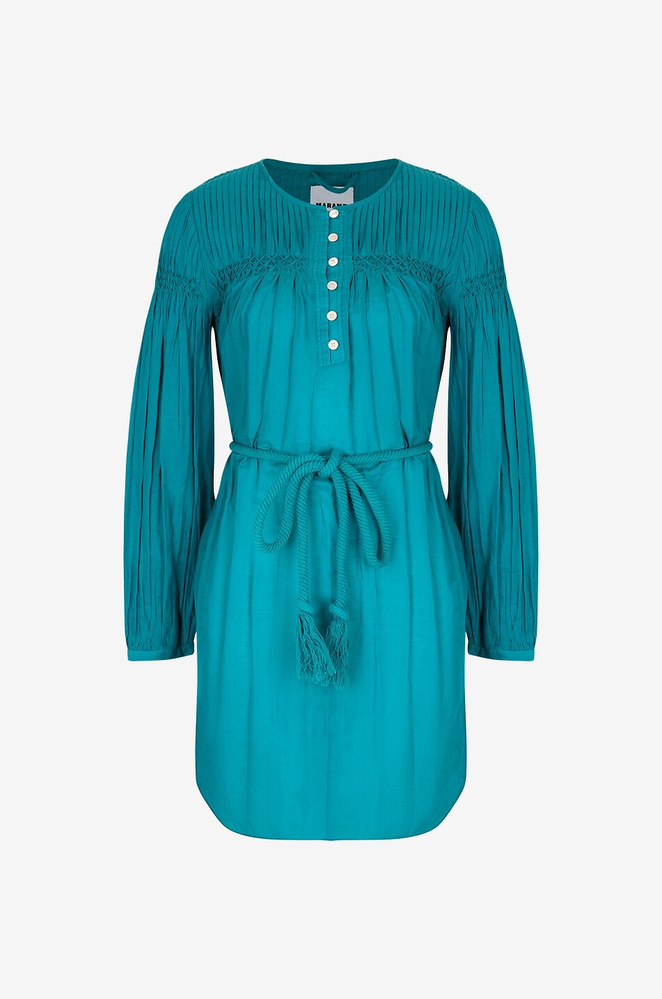 Minikleid aus Baumwollmix mit Biesen Adeliani