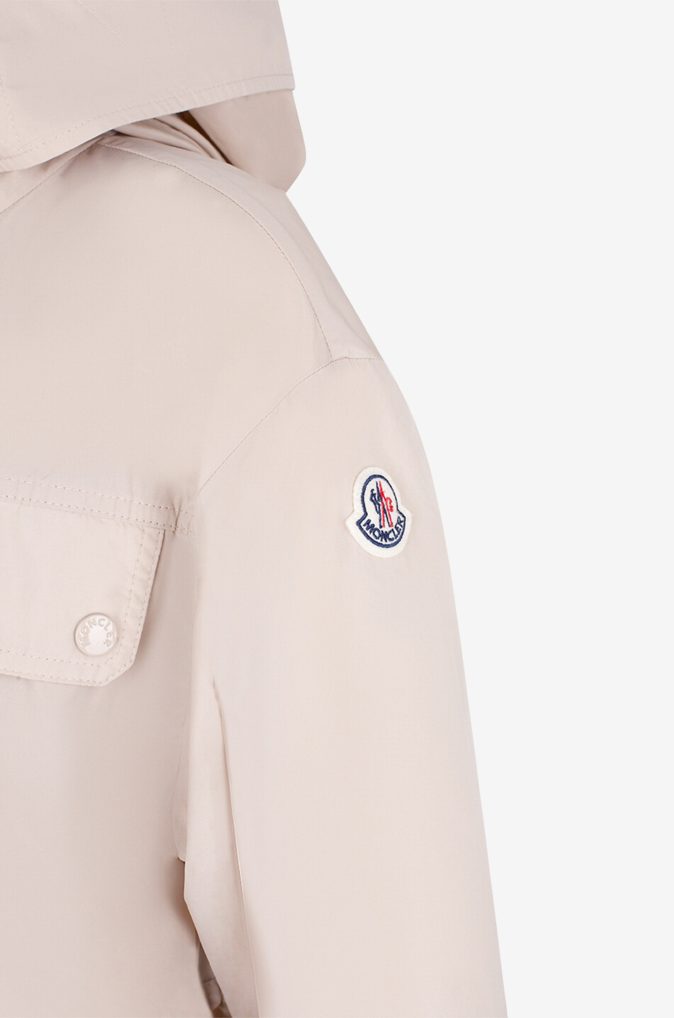 MONCLER Langer leichter Taft-Parka Mantio Damen Hellbeige 3