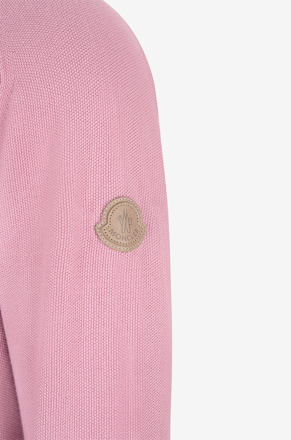 MONCLER Fine cotton and cashmere piqué knit jumper Men PINK 3