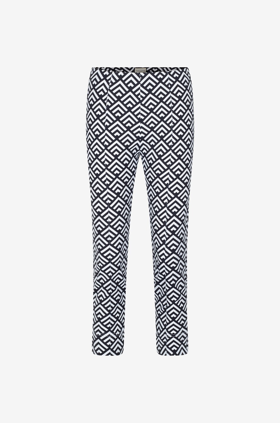 Capri geometric print slim fit trousers
