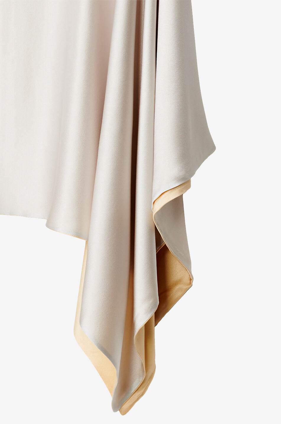 Reversible silk satin cape