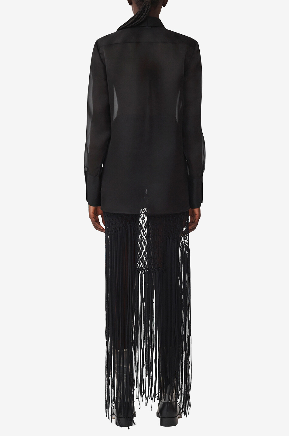 FABIANA FILIPPI Chemise en organza de soie Femme NOIR 5