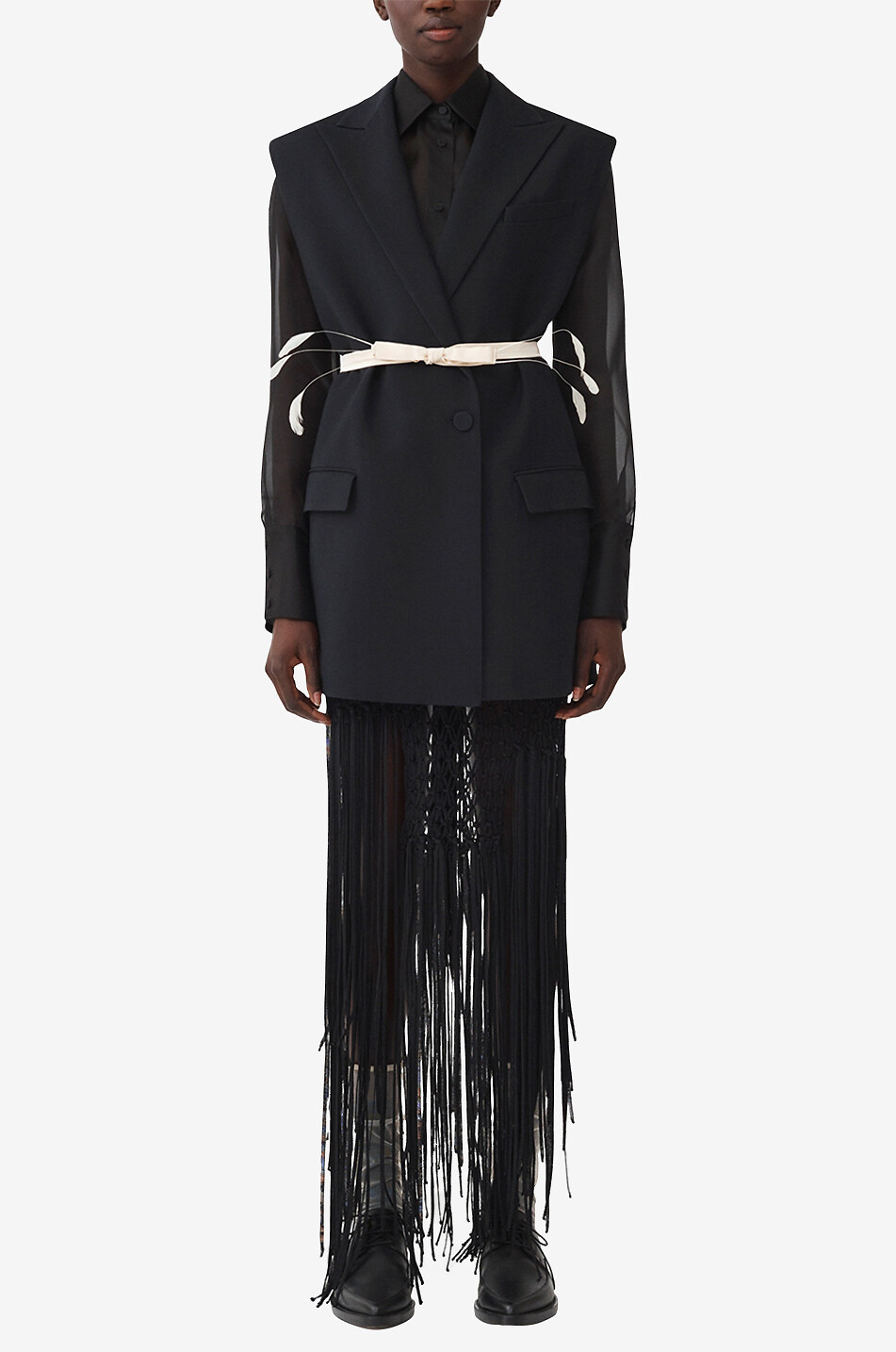 FABIANA FILIPPI Chemise en organza de soie Femme NOIR 6