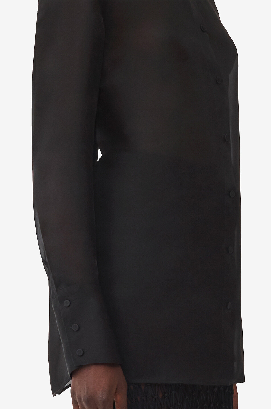 FABIANA FILIPPI Chemise en organza de soie Femme NOIR 7