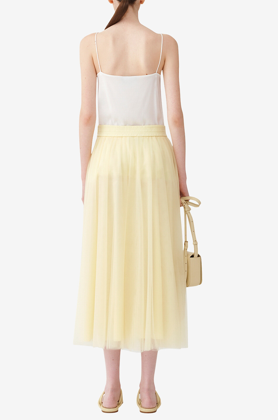 Jupe midi évasée en tulle