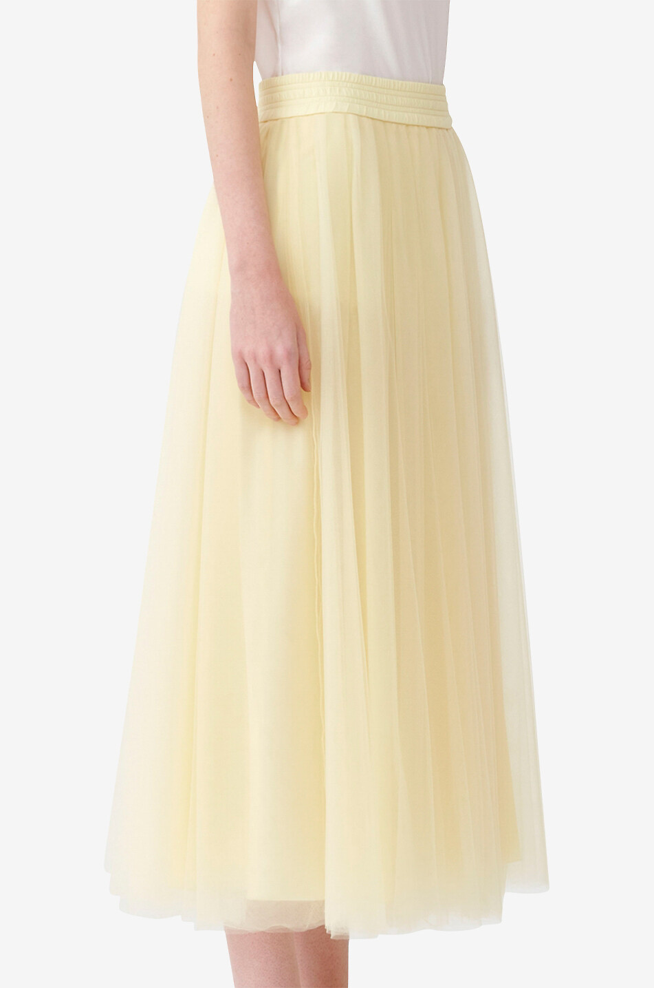 Jupe midi évasée en tulle