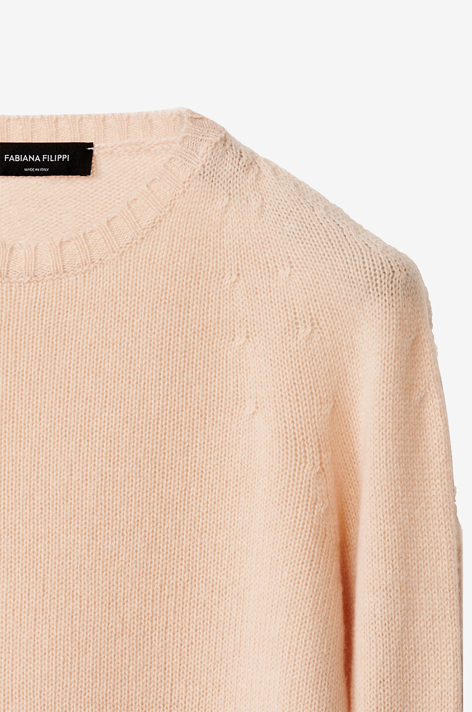Seamless cashmere crewneck jumper