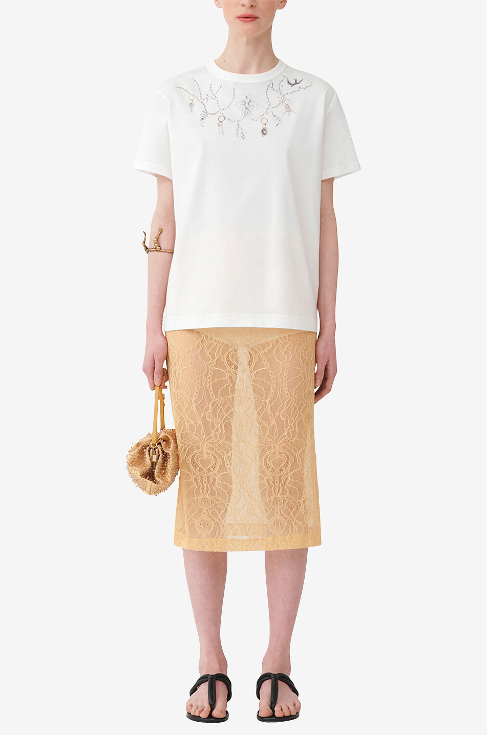 FABIANA FILIPPI Fabula printed short-sleeved T-shirt Women WHITE 3