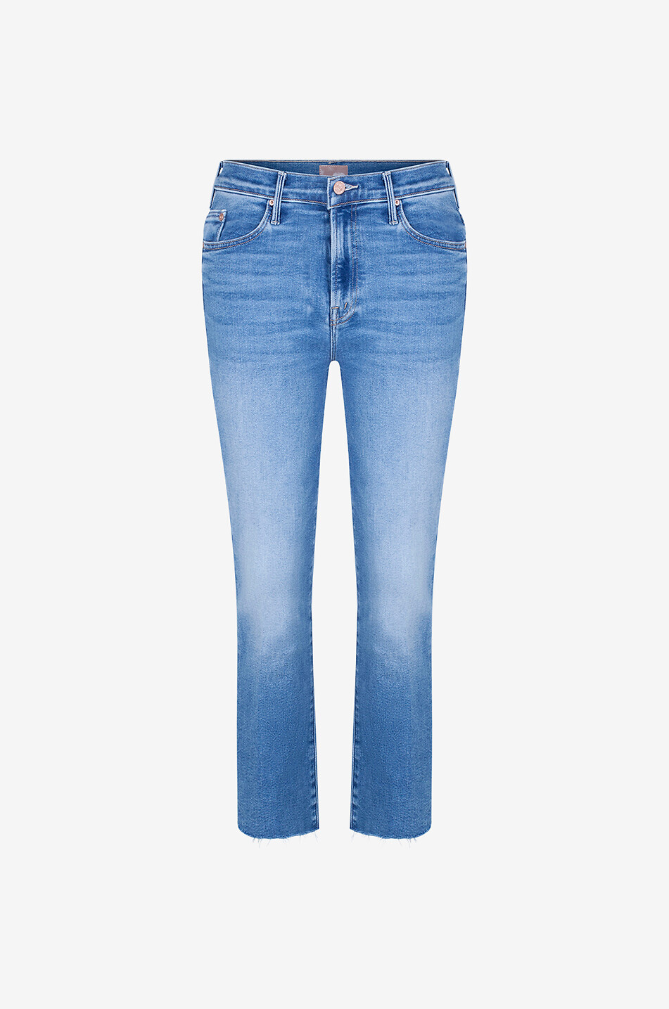 Verkürzte Bootcut-Jeans aus Baumwolle und Modal The Insider Crop Step Fray