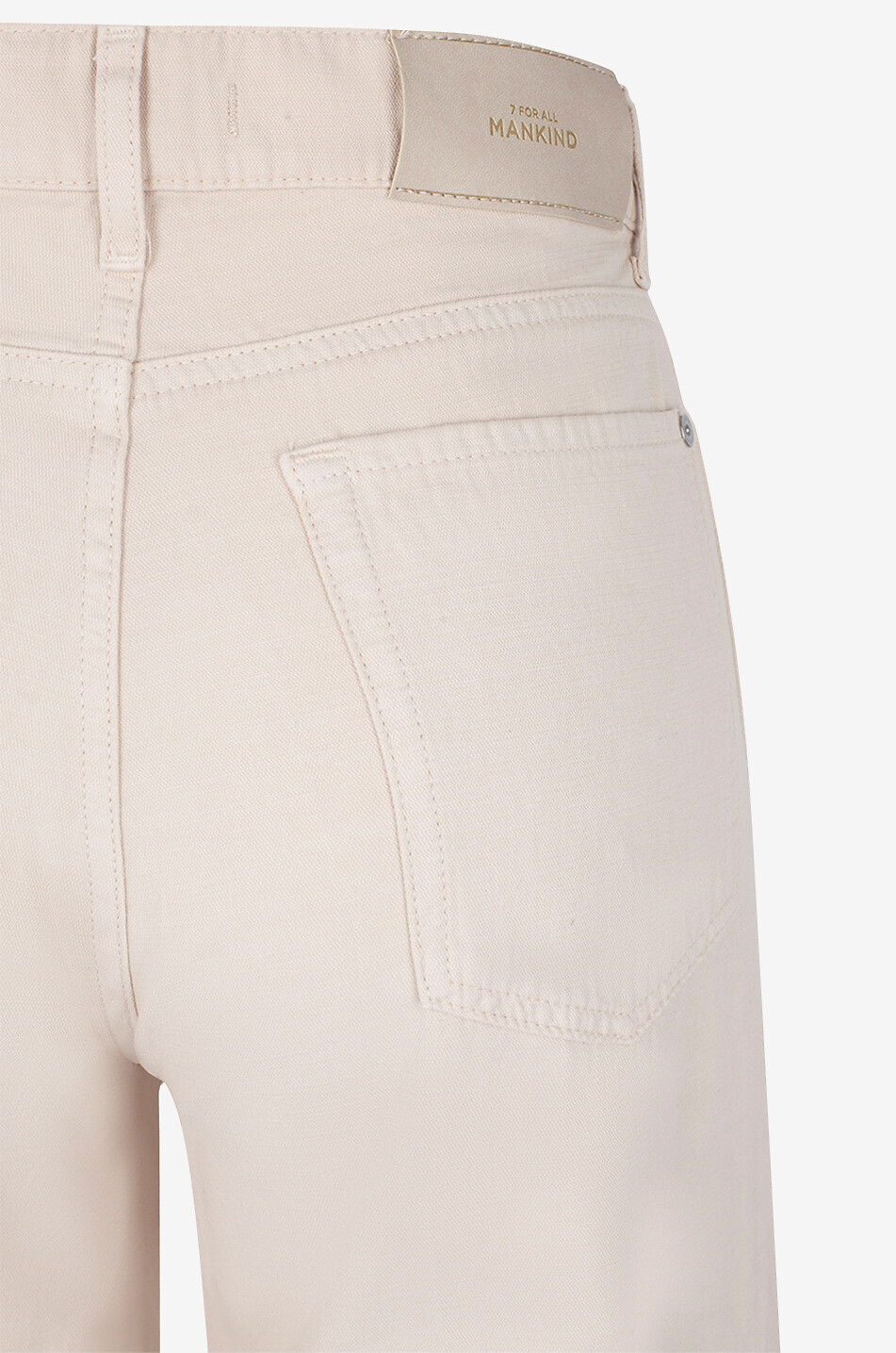 7 FOR ALL MANKIND Jean large en coton et lin Lotta Femme BEIGE 3