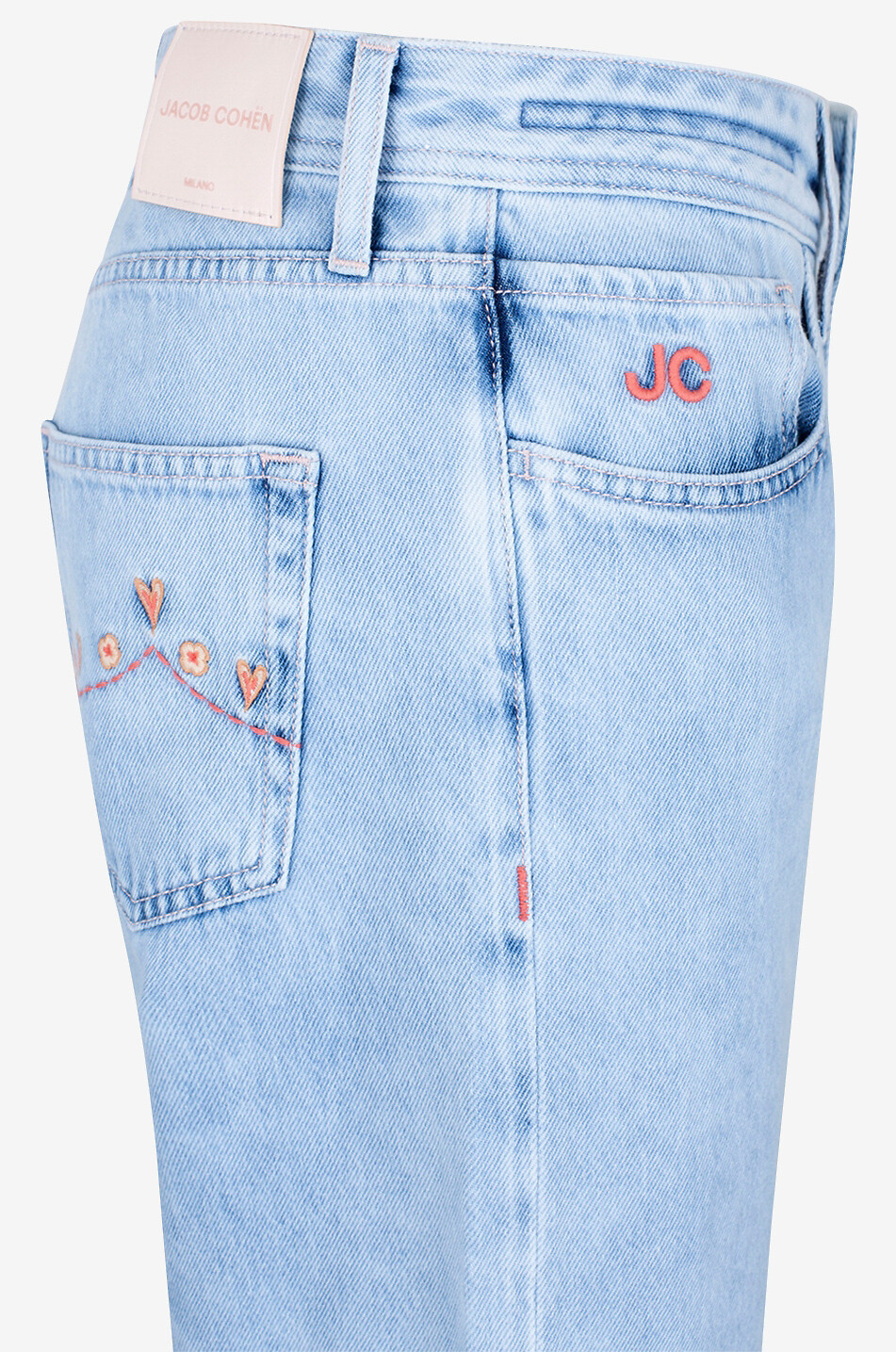 JACOB COHEN Jean large en coton Hailey Femme BLEU CLAIR 7