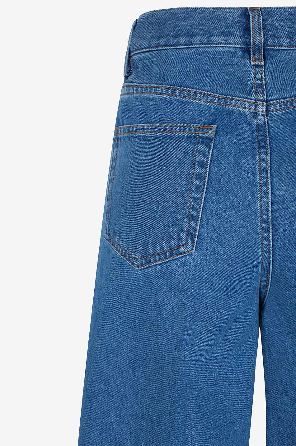 Weite Jeans mit hoher Taille aus Biobaumwolle Wide Leg Vibrant Blue