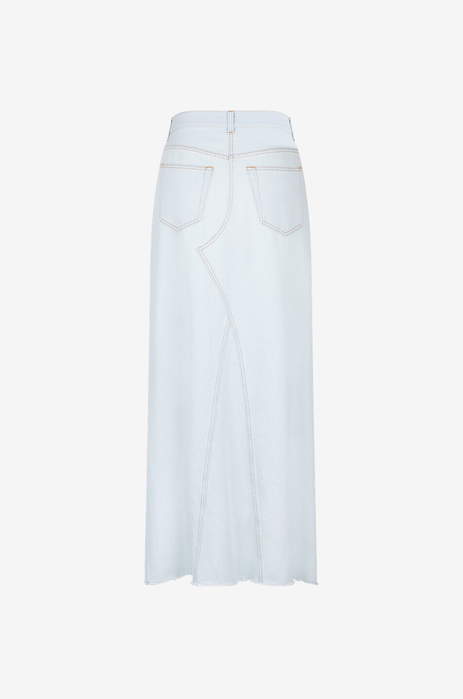MM6 Langer heller Jeansrock mit Rissen Damen HELLBLAU 2