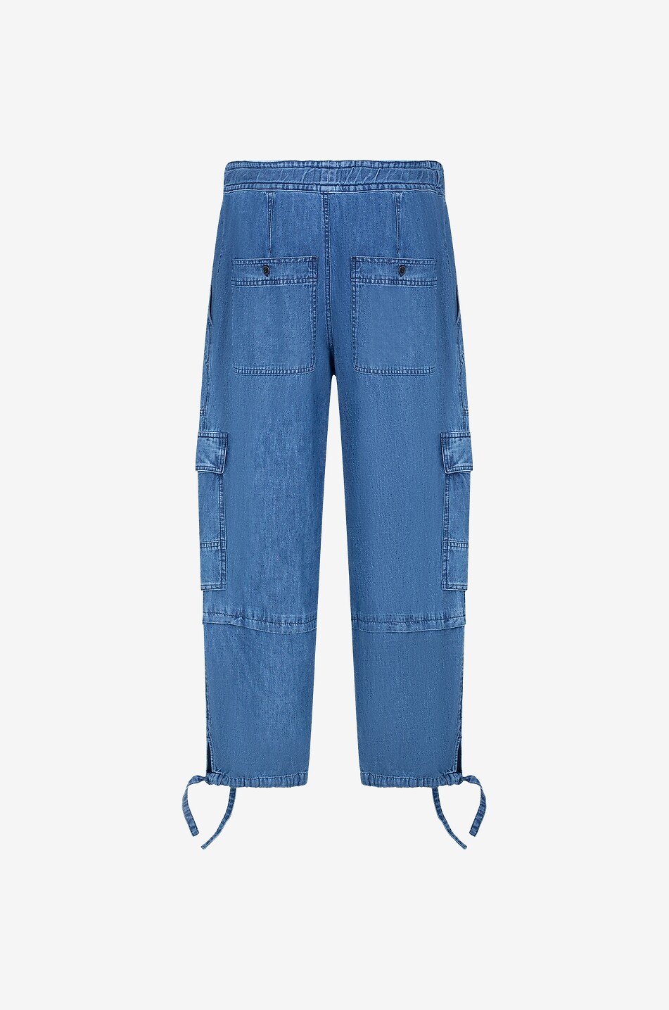 MARANT ETOILE Pantalon cargo raccourci en denim Ivy Femme BLEU 2