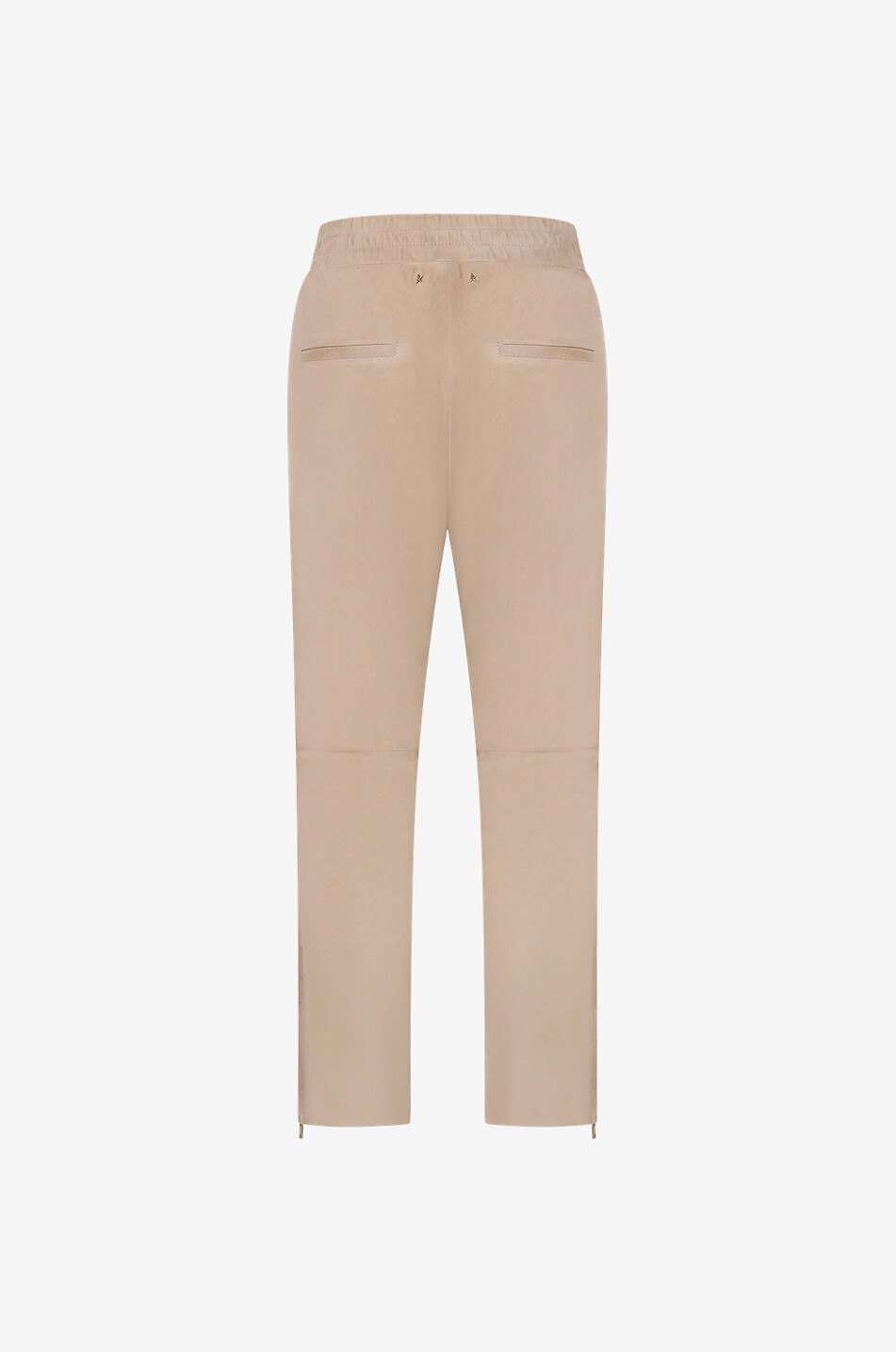 Ianna cropped suede straight fit trousers