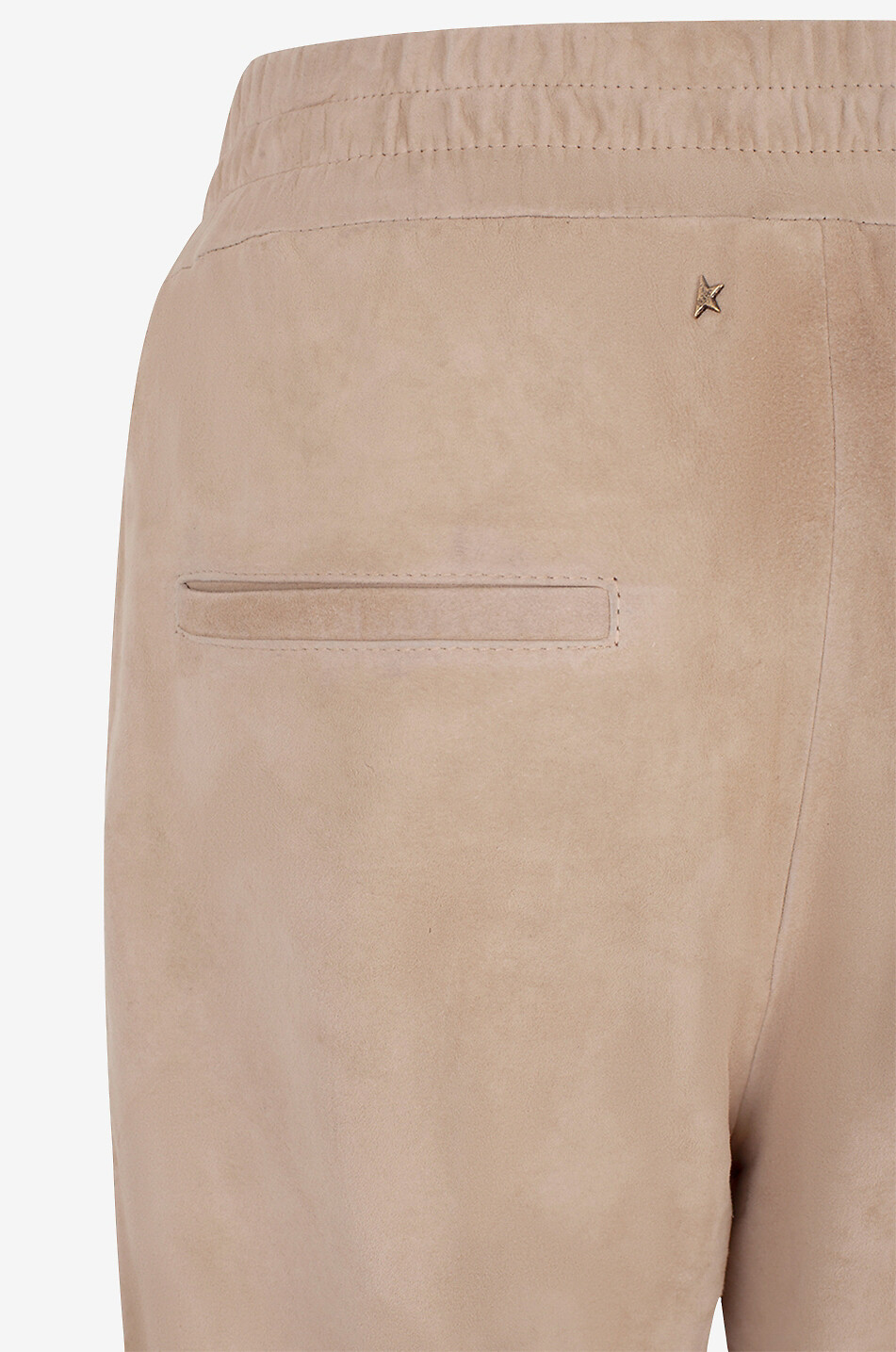 Ianna cropped suede straight fit trousers