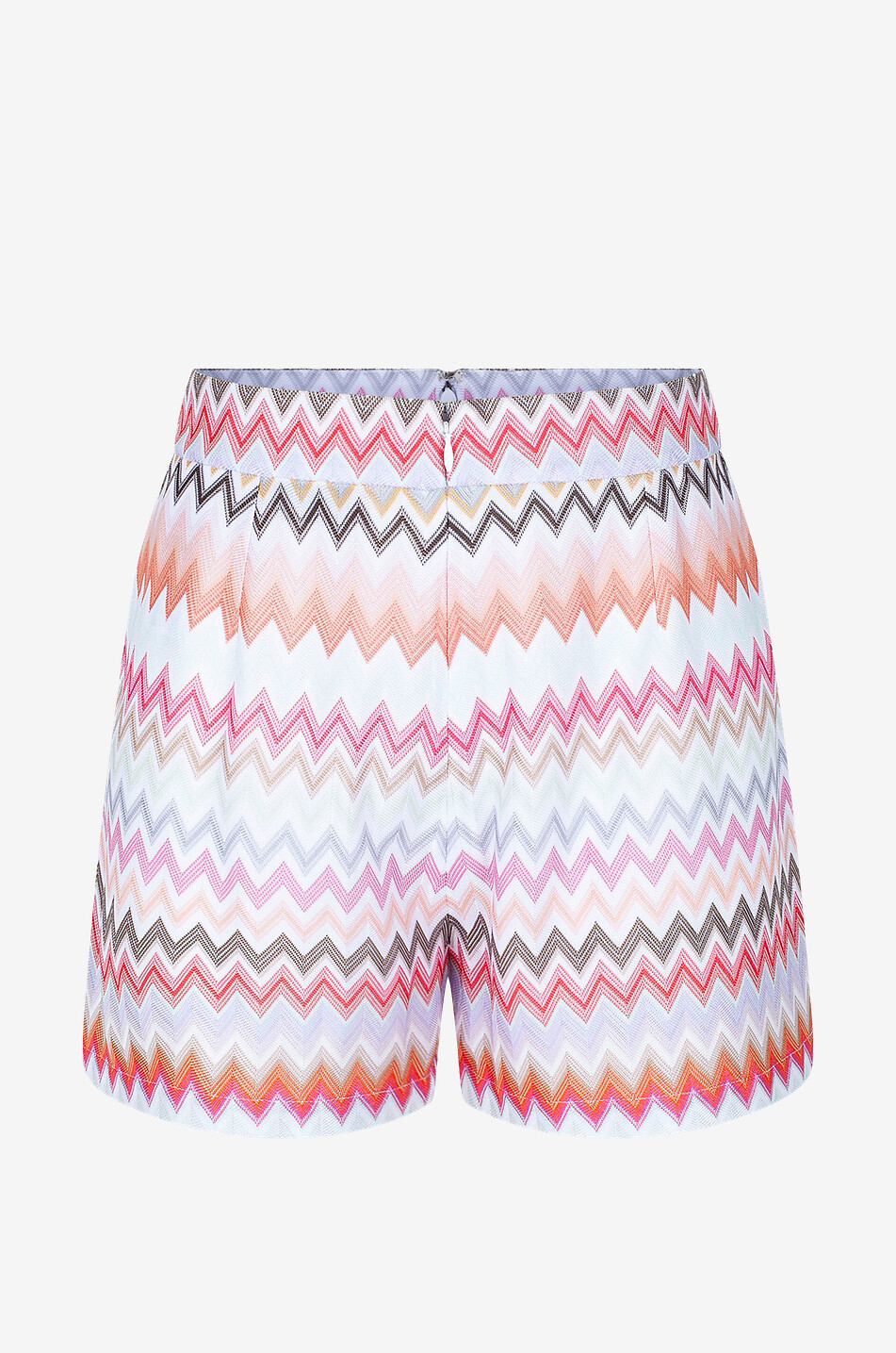 Short taille haute en maille chevrons