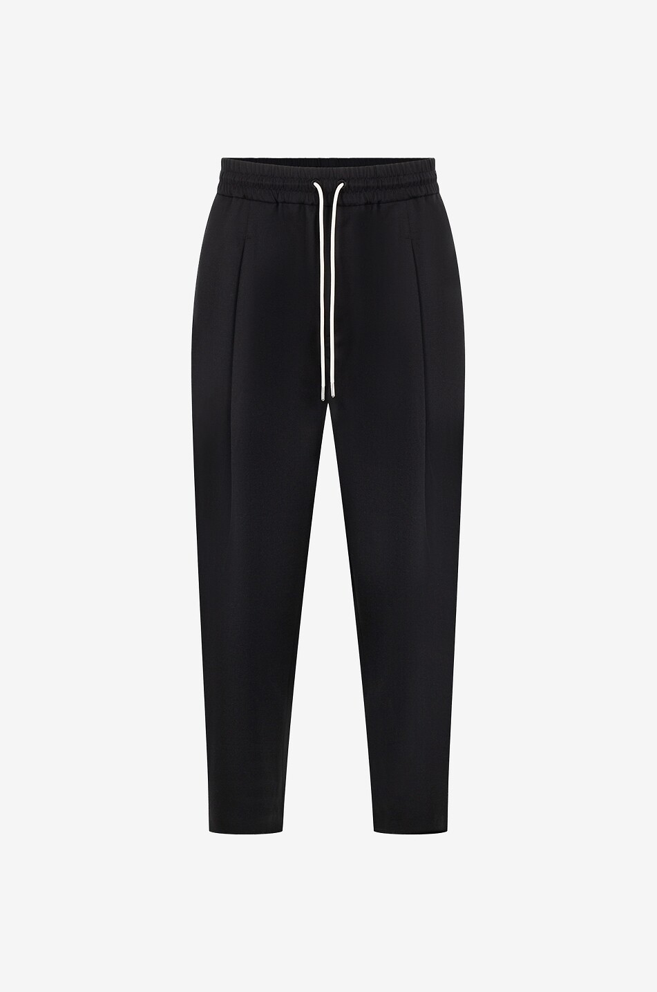 Le Pantalon Signature. wool blend twill jogger trousers