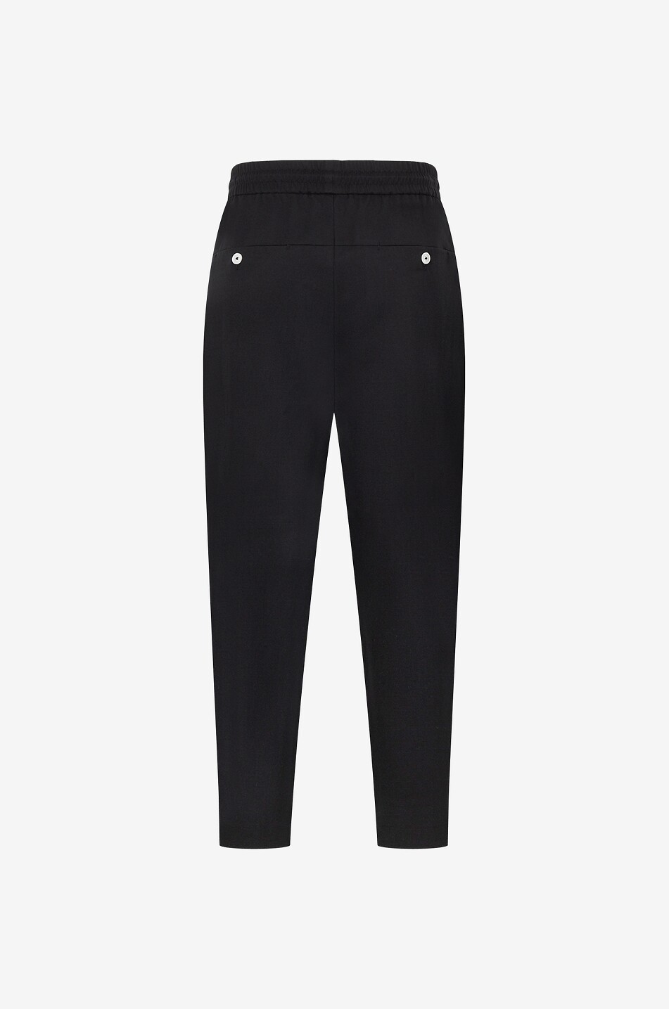 DROLE DE MONSIEUR Le Pantalon Signature. wool blend twill jogger trousers Men BLACK 2