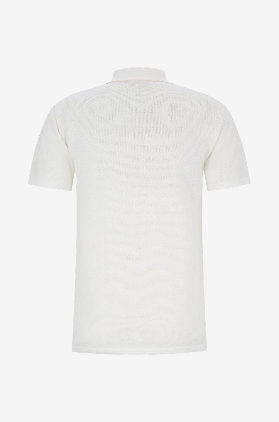 DANIELE FIESOLI Kurzärmliges texturiertes Poloshirt aus Baumwolle Herren WEISS 2