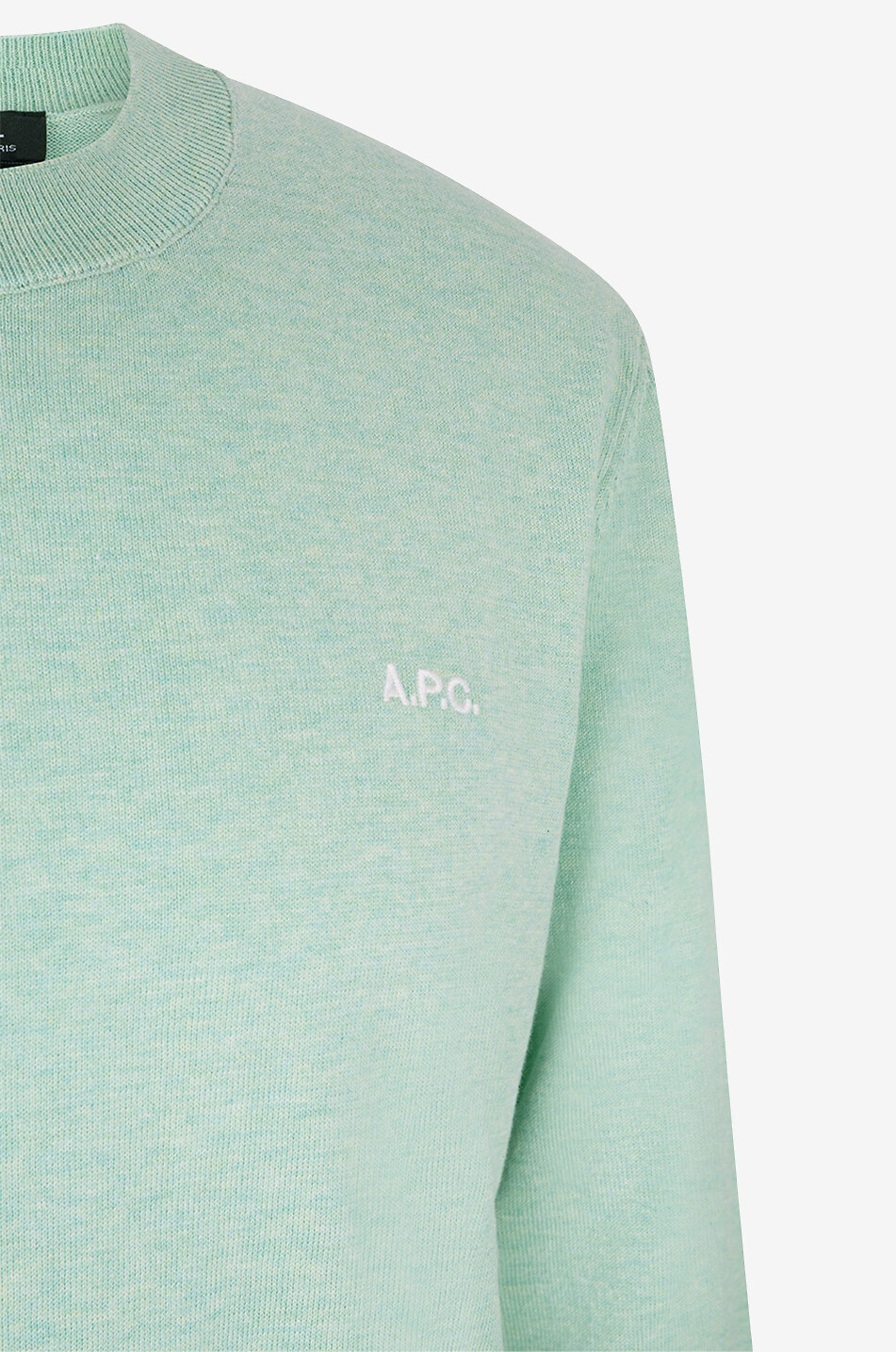 A.P.C. Rundhalspullover aus Baumwolle Melville Herren HELLGRÜN 6