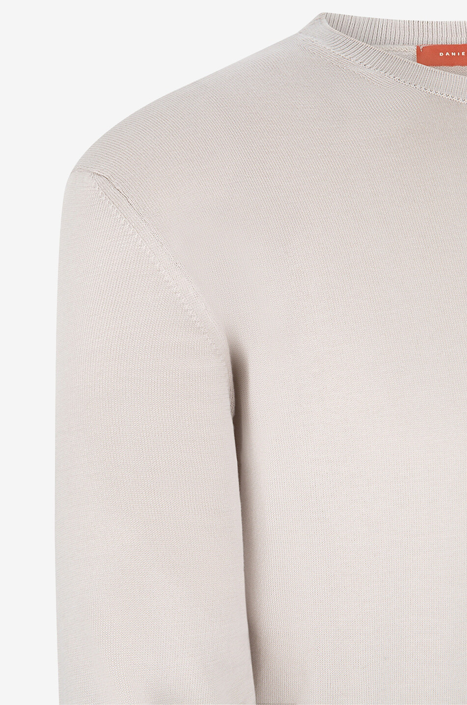 DANIELE FIESOLI Pull en coton à col rond Giza Quality Homme BEIGE 3