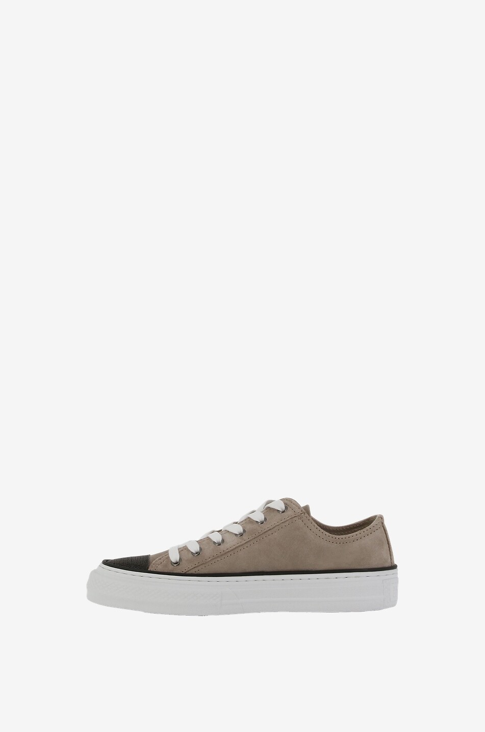 Monili cap toe low-top lace-up sneakers in suede