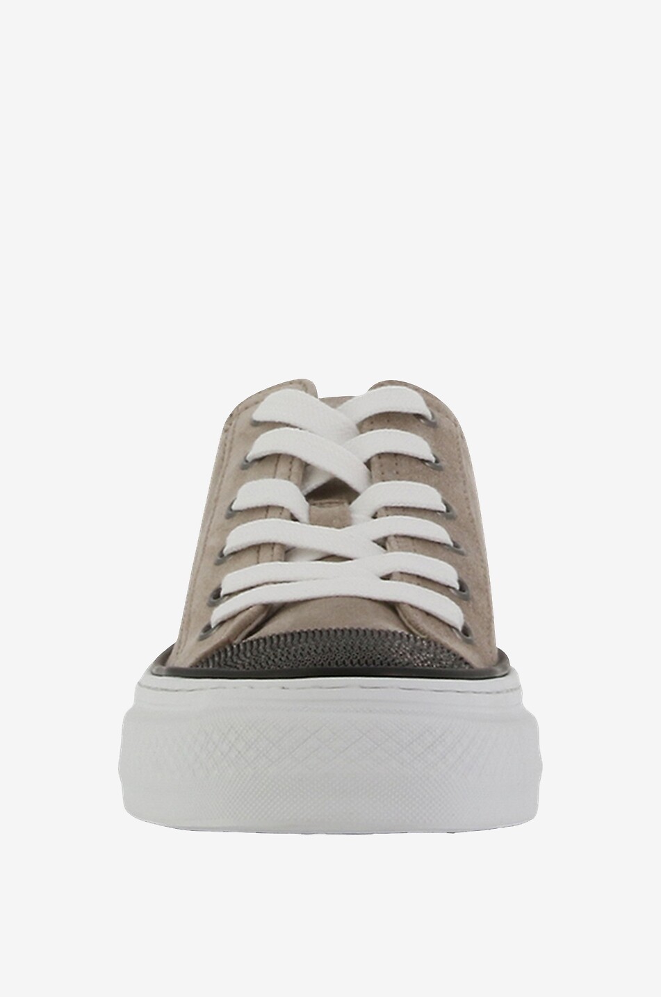 Monili cap toe low-top lace-up sneakers in suede