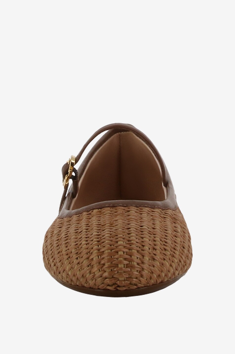 GIANVITO ROSSI Bast-Riemchenballerinas Carla Damen BRAUN 2