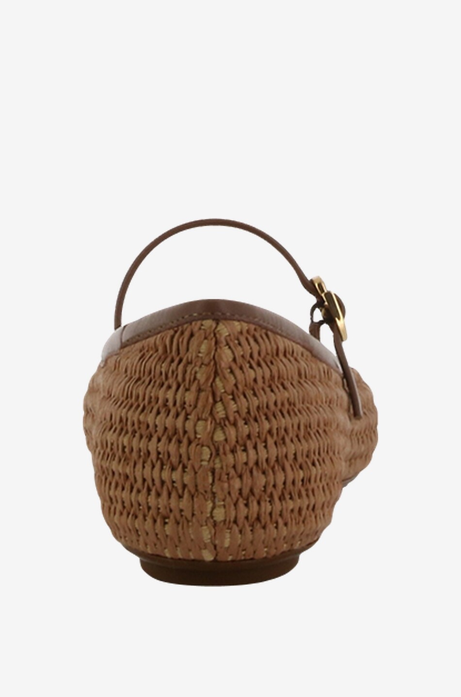 GIANVITO ROSSI Bast-Riemchenballerinas Carla Damen BRAUN 5