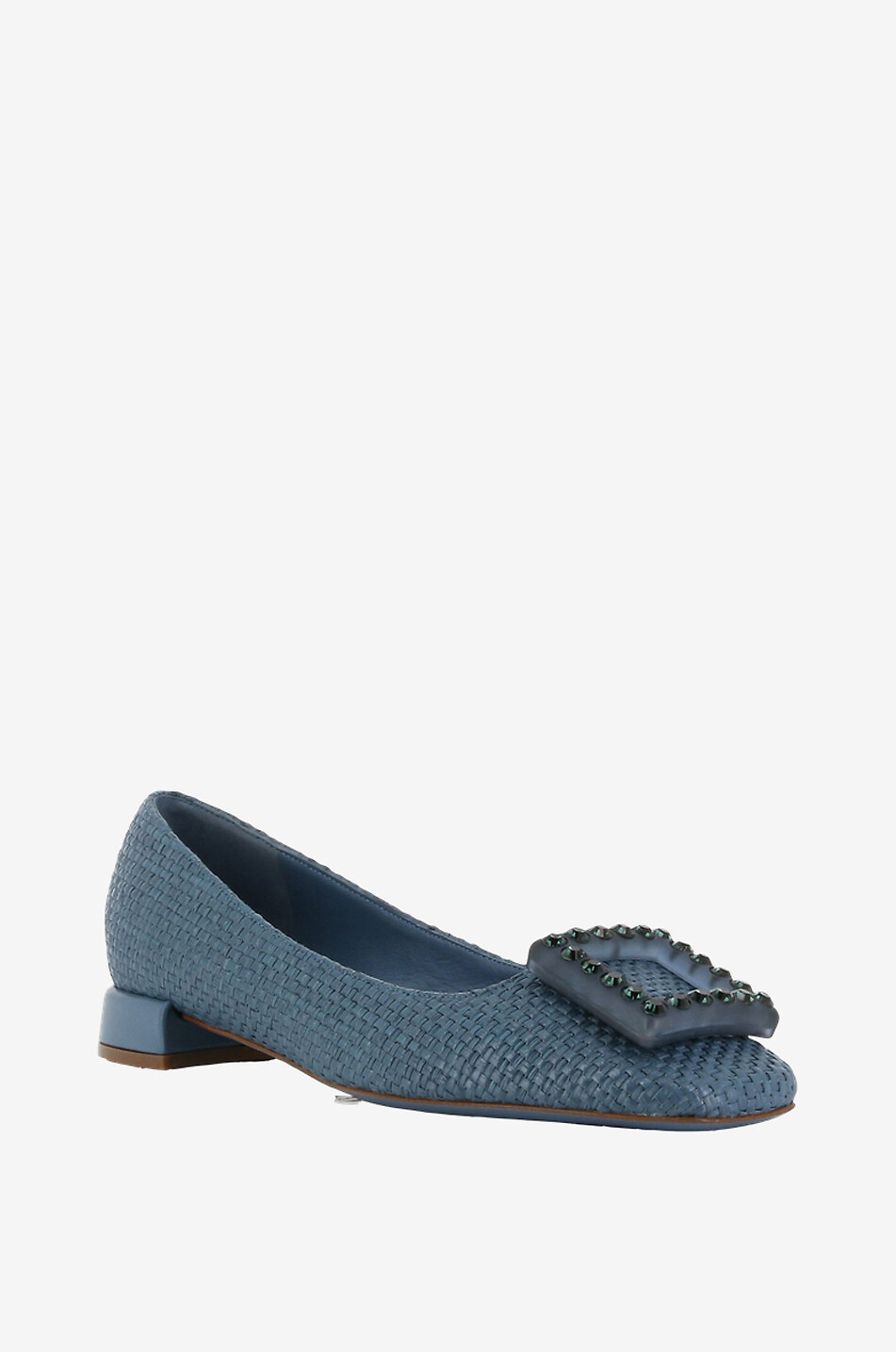 Ballerines en raphia et cristaux Boyn