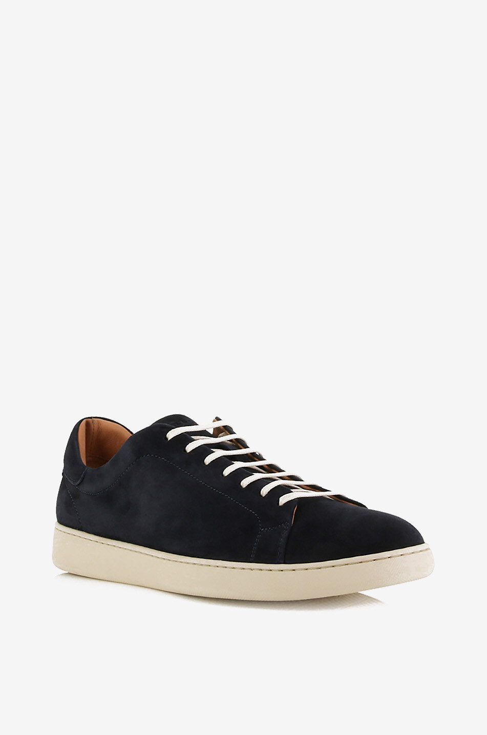 Low-top lace-up suede sneakers