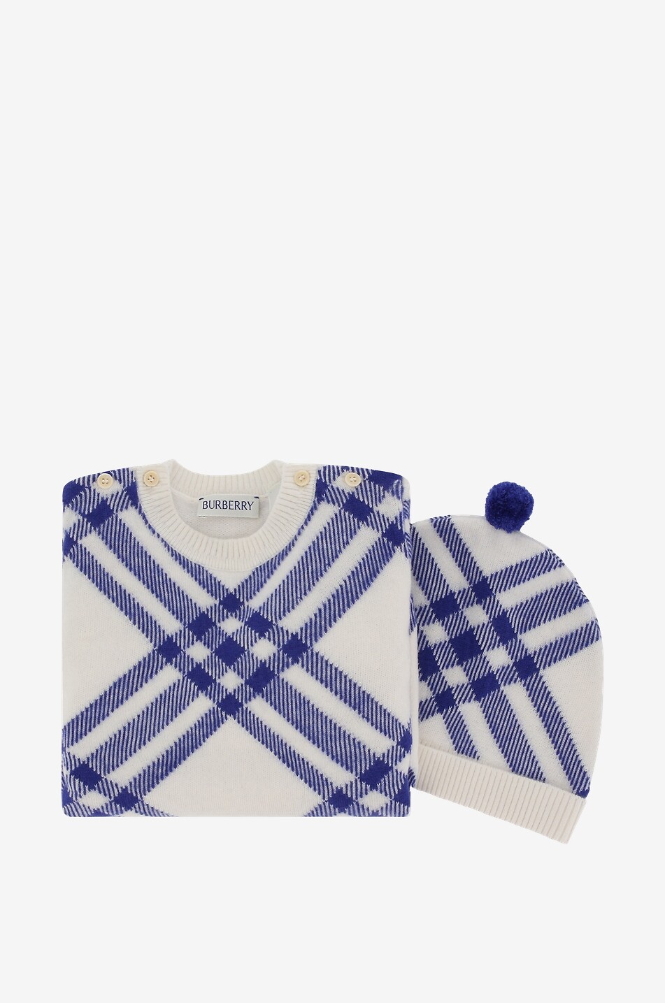 Camillo Bias knit baby all-in-one and beanie set