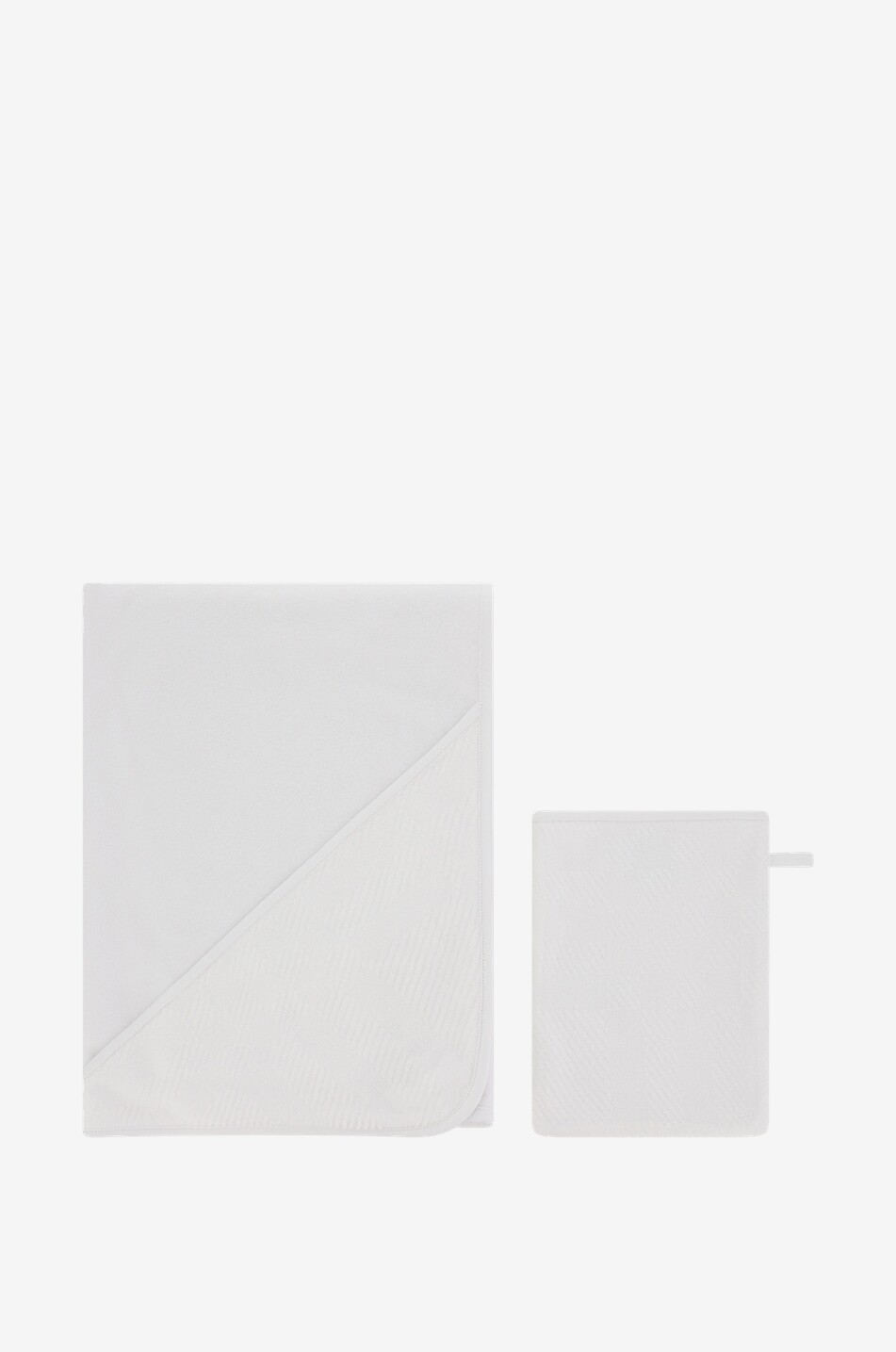 House Check baby towel and wash mitt set