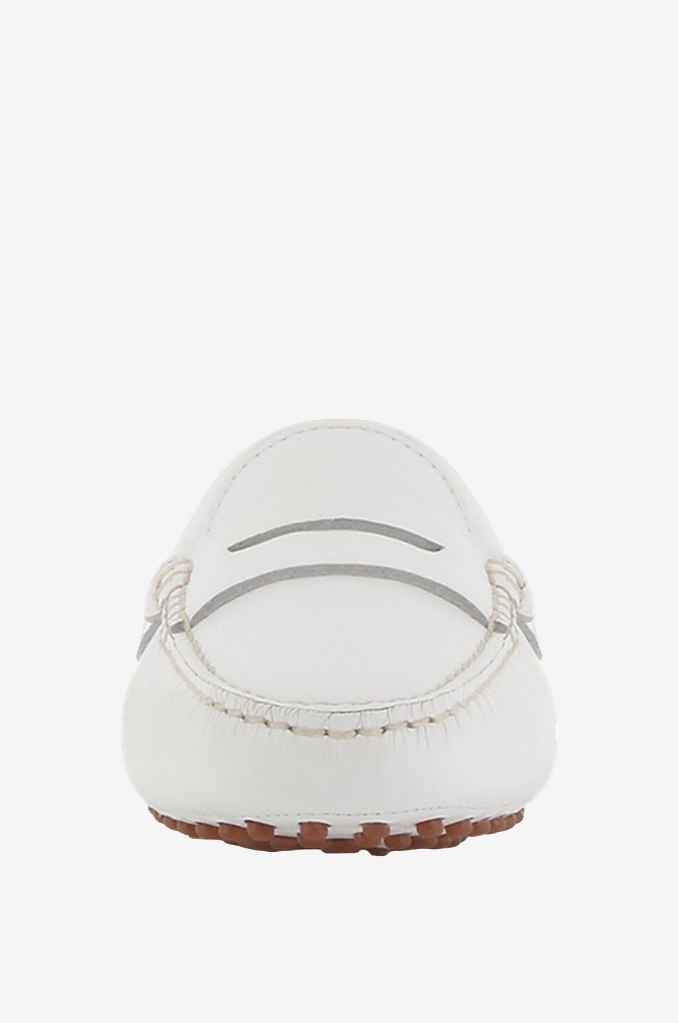 BONGENIE Mocassins en cuir grainé à picots Monza Femme BLANC 2