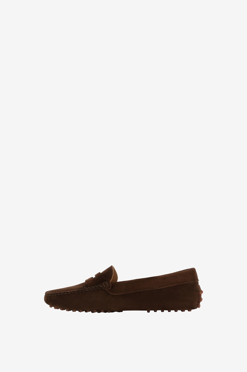 BONGENIE Monza suede loafers with pebbles Women DARK BROWN 3