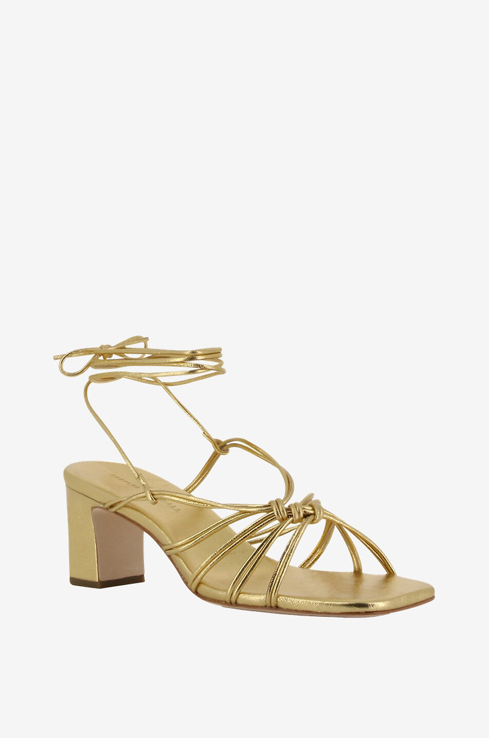 Sandales à lacer en cuir nappa métallisé Ryder 60