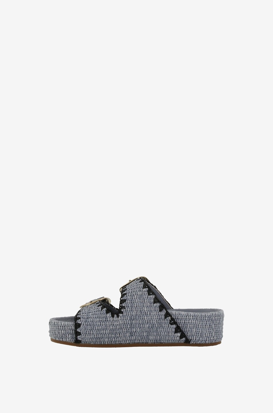 LOEFFLER RANDALL Plateau-Utility-Sandalen aus Bast Theo Damen HELLBLAU 3