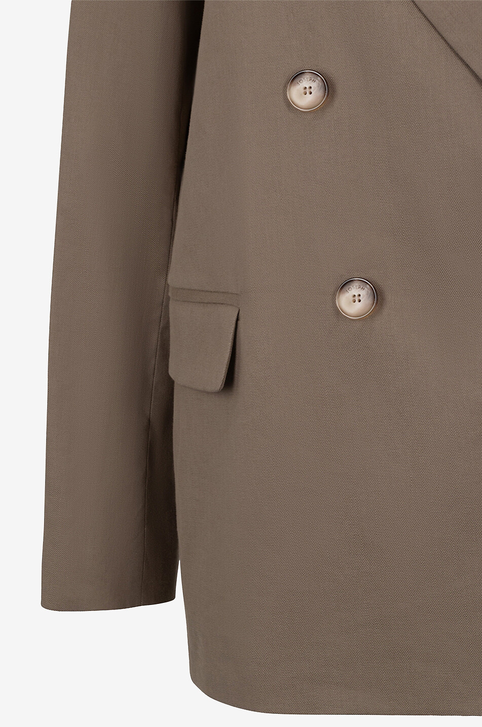 JOSEPH Zweireihiger Oversize-Blazer aus Leinen und Baumwolle Jaden Damen HELLBRAUN 3