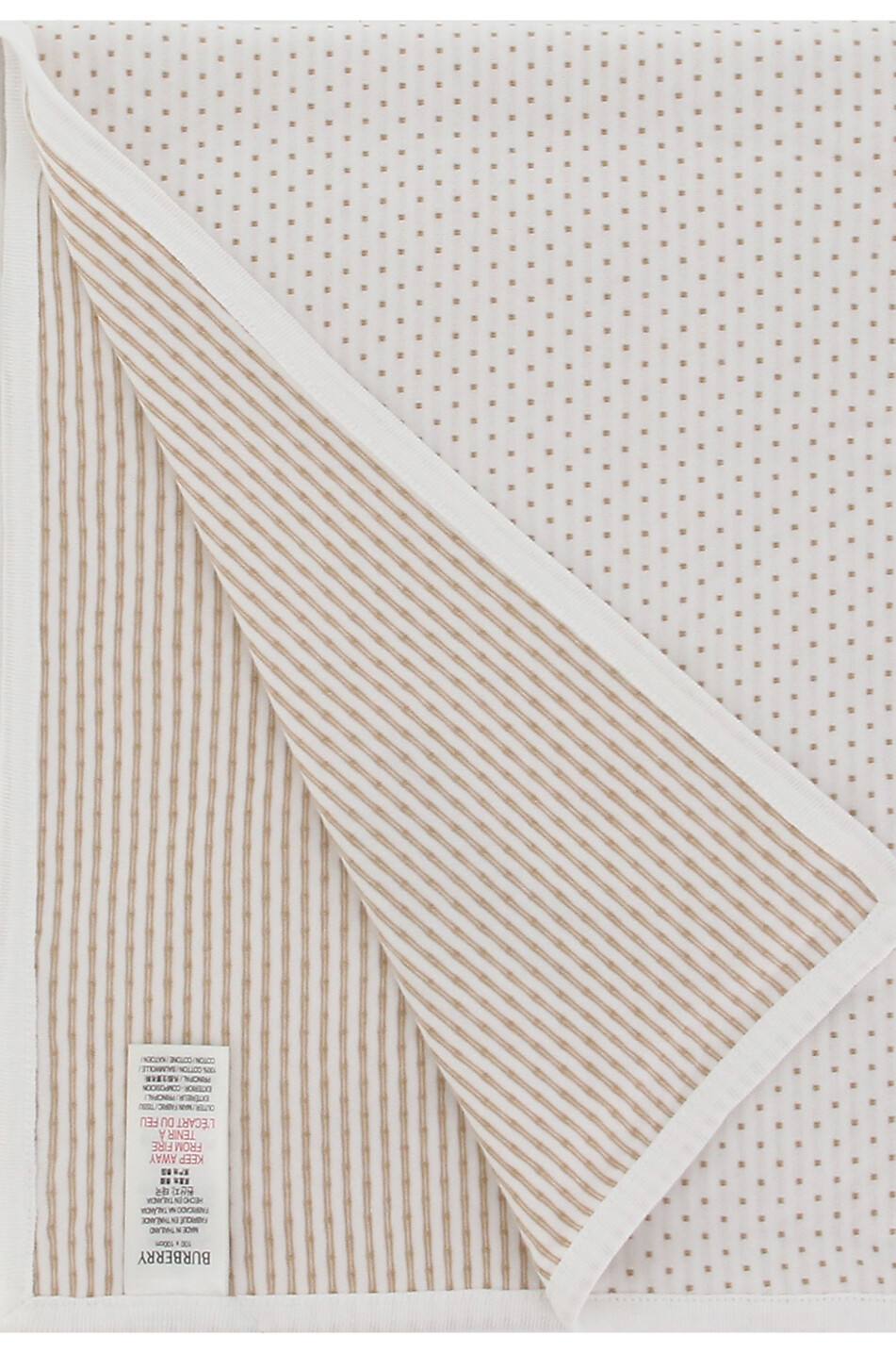 BURBERRY Polka Dot Knight baby jersey blanket Baby BEIGE 2