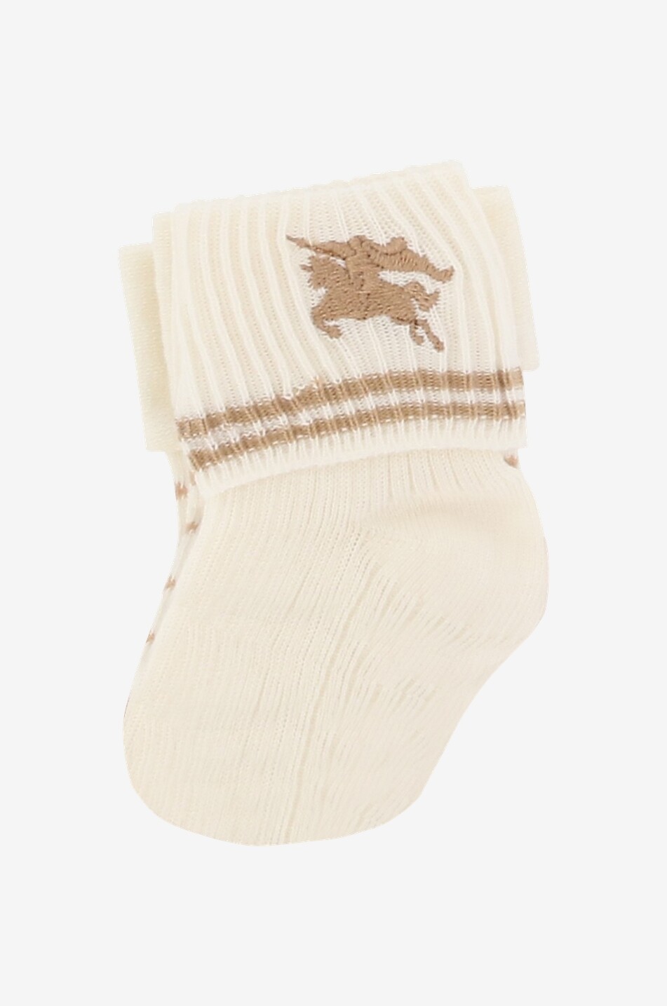 BURBERRY Lot de 2 paires de chaussettes bébé Equestrian Knight Bébé BLANC CASSE 2